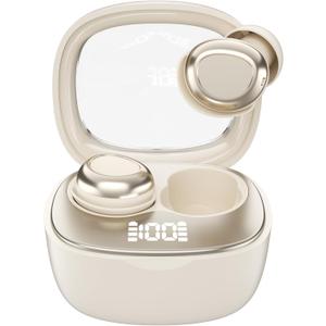 Sleep Ear Buds, 2025 True Wireless Earbuds, Ultra-Mini Bluetooth 5.4 Earbuds for Side Sleepers, 53H Play Hi-Fi Stereo 3D Bass Noise Cancelling Bluetooth headphones, USB C, IP7 Waterproof LED Earphones