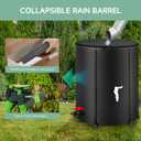 Collapsible Rain Barrel Water Storage Containers-53 Gallon Portable Rainwater Collect System Water Tank to Collect Rainwater from Gutter Downspout Water Catcher with Spigots,FilterOverflow Kits