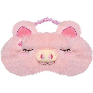 Cute Piggy Eye Mask for Sleeping, Travel Breathable Funny Novelty Animal Sleep Mask, Blackout Sleep Eye Shade for Women Girl Night Nap Travel Deep Sleeping (Pink Piggy)