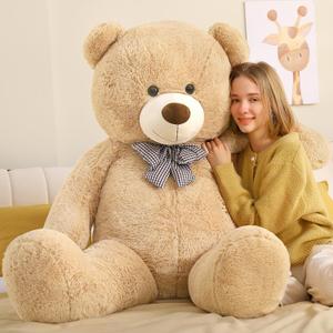 MorisMos 140 cm Giant Teddy, Light Brown Large Teddy Bear XXL, Soft Cuddly Bear Plush Bear XXXL, Birthday Gifts Children