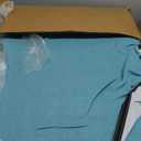 VINGLI Accent Chairs for Living Room Mid Century Modern Chair Sofa Chair Upholstered Arm Chair with Scooped Arms for Bedroom, Apartment, Office, Studio, Waiting Room, Play Room (Teal Blue Linen)