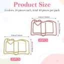 2 x 40 Pcs Book Paper Clips Gold & Rose Gold Mini Heart Decorative Clips Cute Metal Bookmarks with Love Heart Paper Clamps Holders for Fun Office Supplies School Gifts Wedding Decorations