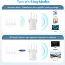 ROQRL 2026 WiFi Extender AC1200 Dual Band 5GHz/2.4GHz Signal Booster Up to 15,999 Sq.ft, 3-in-1 Wireless Repeater Router Amplifier for Home with Ethernet Port