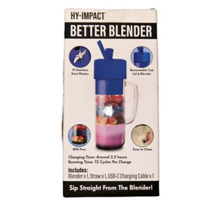 Better Blender Turbo Power USB Rechargeable 16 Oz