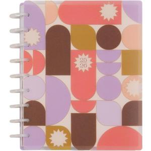 Happy Planner Disc-Bound Academic Planner July 2025 - June 2026 Daily, Weekly and Monthly - 3 Bonus Months, Classic Size, Dashboard Layout, Stacked Geos