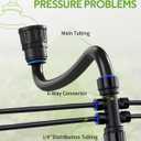 HIRALLY New Quick Drip Irrigation Parts, Black PVC 15mm Main Hose, 20FT Tubing, for Drip Irrigation