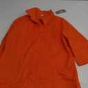 HOTOUCH Women's Basic Button Down Shirts 3/4 Sleeve Stretch Button Up Dress Shirt Slim Fit Waitress Work Shirts (Medium, Orange)