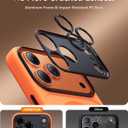 JUESHITUO Magnetic for iPhone 17 Pro Case: Upgraded [Full Camera Protection], with [1X Privacy Screen Protector] [Camera Button], 6.3" Case for iPhone 17 Pro, Orange