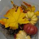 Artgar Pumpkin Decor Set, 23 PCS Fall Harvest Decorations Including Mini Pumpkins, Acorns, Pinecones, Berries, Maple Leaves for Home Table Wedding DIY Fall Halloween Thanksgiving Decor