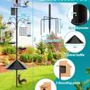 Bird Feeder Pole Squirrel Proof, 92 Inch Heavy Duty Bird Feeder Pole for Outdoor Metal Pole Birds Feeding Station for Wild Birds Watching Attracting (BirdsHouse Not Included)