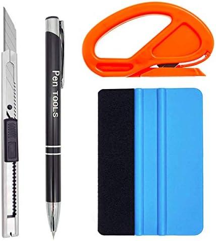 CARTINTS Vinyl Wrap Installation Tool Window Film Tint Tool Kit Vinyl Weeding Kit with Air Release Tool Pen, Retractable Utility Knife,Snitty Vinyl Knife, Felt Squeegee for Car Wrap, Window Tint