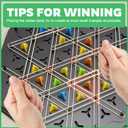 Chain Triangle Chess Game, Strategy Board Games for Kid 6-8-12, Chess Board Games for Adults, Family Games for Kids Adults, Triangle Rubber Band Game, 2 to 4 Players, Kids Christmas Birthday Gifts