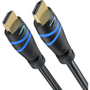 BlueRigger 4K HDMI Cable 25FT (4K 30Hz, HDR10, in-Wall CL3 Rated, High Speed, HDCP2.3, eARC) - Long HDMI Cable Compatible with Home Theatre, HDTV, Gaming Consoles, Streaming Devices
