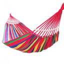 GOCAN Double Hammock 2 Person Extra Large 220x160cm Total Length 330cm Load 500lb Canvas Cotton Hammock for Patio Porch Garden Backyard Lounging Outdoor and Indoor with Removable Spreader bar