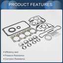 Cylinder Head Gasket Kit Engine Valve Gasket Set No.ME997429 for Mitsubishi 4D34 Rubber, Metal Black