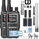 BAOFENG UV-5R Mini Ham Radio Long Range Handheld Two Way Radio, Bluetooth APP Programming Walkie Talkies 2 Pack, 999CH One-Key Copy Frequency, NOAA Weather, USB-C Charging(Grey)