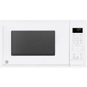 GE Countertop Microwave Oven, Compact 0.9 Cubic Ft., 900-watt Capacity, 7 Auto Cooking Settings, Child-Lock Technology, Kitchen Essentials for The Countertop, Dorm Room or Apartment, White