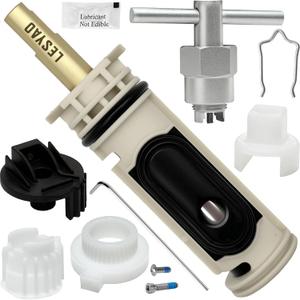 1222 Cartridge Kit Fit for Moen, Shower Cartridge Replacement with Removal Tool 104421 and Handle Adapter 116653, Fit for Moen Posi Temp Single Handle Tub/Shower Faucets Plumbing, Leak-Proof