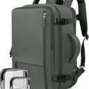 Travel Laptop Backpack Carry On Backpack for Men Women Flight Approved College School Computer Bag for Business Hiking Personal Item Backpack Fits 17.3 Inch Notebook Olive-green (X-Large)