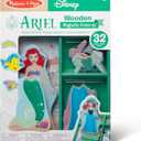Melissa & Doug Disney Princess Ariel Magnetic Dress-Up Wooden Doll Pretend Play Set (30+ Pieces)