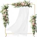 Liacere Wedding Arch Backdrop Stand, 6.6x6.6 FT Gold Wedding Arches for Ceremony Square Metal Balloon Arch Stand Garden Arbor Frame for Wedding Birthday Party Photo Booth Background Decoration (6.6*6.6ft)