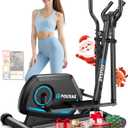 Elliptical Exercise Machine for Home, 16-Level Magnetic Resistance Elliptical Trainer with Hyper-Quiet Drive, 15.5IN AStride, LCD Monitor & App Support, 350LBS Weight Capacity