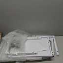 PC Stand Computer Tower Stand 2-Tier Metal CPU Holder with Locking Caster Wheels Suitable for Most PC (S,White)