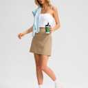 SANTINY 16" Golf Skorts Skirts for Women with 4 Pockets Women's High Waisted Stretchy Tennis Skirt Athletic Skort (XL)