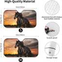 Windshield Sun Shade for Car Trucks SUV Black Horse Retractable Front Window Sun Visor Foldable Sunshade Protector for Car Windshield Keep Your Vehicle Cool 51 X 27.5Inch