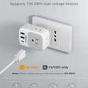 Italy Travel Plug Adapter PD 20W, TESSAN Type L Adapter for Travel with 4 Outlets 3 USB Ports (1 USB-C), Power Adaptor for US to Italy Chile Rome Uruguay Milan Libya