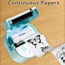 Sticker Printer, PrintPods Mini Printer, Bluetooth Portable Sticker Maker with 3 Rolls Paper, Print Pod Inkless Thermal Printer for iPhone, Impresora Porttil for Notes, Journal, DIY, Kids Gift