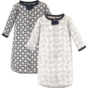 Hudson Baby Unisex Baby Cotton Long-Sleeve Wearable Sleeping Bag, Sack, Blanket (0-3 Months)