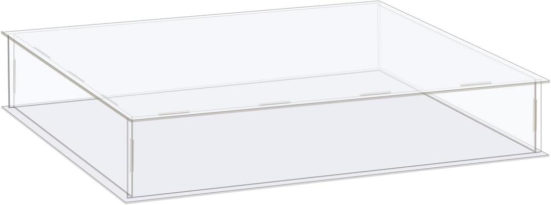 MECCANIXITY Acrylic Display Case Box Clear Dustproof Protection Showcase 16.1x14.1x4.3 Inch for Collectibles Display