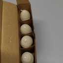 White Beeswax Pillar Candles Set of 4 - Handmade Pure Beeswax Rolled Candles for Gift & Home Decor (1.56 in)