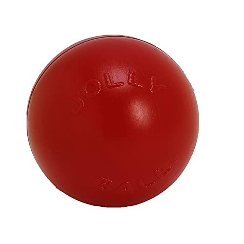 Jolly Pets Push-n-Play Ball Dog Toy, 14 Inches/Extra-Large, Red All Breed Sizes