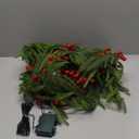 Christmas Norfolk Pine Garland,Real Touch Faux Winter Greenery Garland with Light for Stairs Table Fireplace Backdrop Wall,Christmas Holiday Seasonal Winter Decor (6ft)