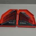 EFFICERE 30-Piece Premium Hex Key Allen Wrench Set, SAE and Metric Assortment, L Shape, Chrome Vanadium Steel, Precise and Chamfered Tips | SAE 0.028-3/8 inch, Metric 0.7-10 mm | In Storage Case