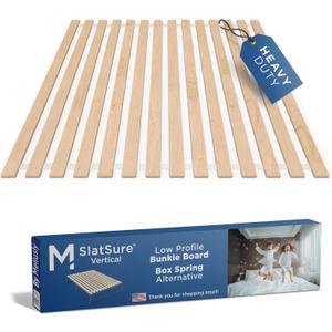Meliusly SlatSure King Size Bunkie Board  Heavy Duty Vertical Bed Slats & Foldable Wooden Support Board for Sagging Mattress or Platform Bed Frame, Box Spring Alternative and Replacement