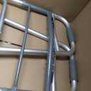 Medline Lightweight Two Button Folding Walker with 5" Wheels, Aluminum Frame Supports up to 300 lbs
