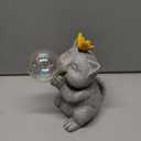 MININOVA Solar Garden Cat Statue, Cat Lover Gifts, Outdoor Bubble Cat Figurines Decor for Outside Yard Patio Lawn, for Housewarming and Birthdays for Mom Women