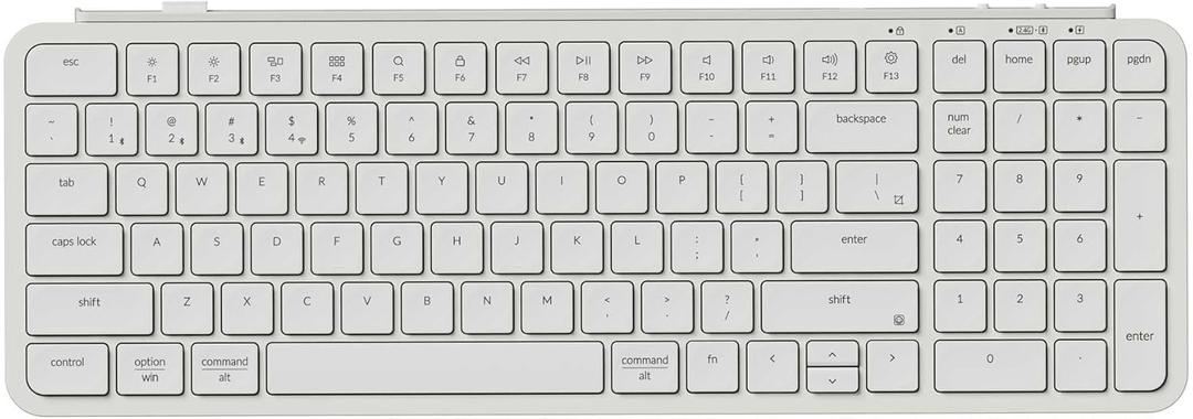 Keychron B2 Pro Ultra-Slim Wireless ZMK Custom Keyboard, 96% Layout Triple-Mode 2.4 G/Bluetooth 5.2/Wired Programmable, Lightweight Quiet Key with Numeric Keypad for Mac/Windows, Ivory White