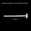 MECCANIXITY K Type Ceramic Kiln Furnace Probe Thermocouple Sensor for Muffle Furnace Oven, High Temperature -50 to 1300°C(-58 to 2372°F) 1.5x200mm