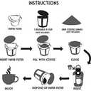 Pro Mael 360 Count Disposable K Cup Filters, Coffee Filter Paper for Keurig Brewers Single Serve 1.0 and 2.0, Use with Reusable K Cup Pods (White)