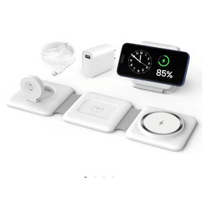 Wireless Charger 4 in 1 for Apple Charging Station for iPhone 17 Pro Max/16/15 Series, AirPods Pro 2, iPad Stand, Watch Charger for iWatch Series 10/9/8, Wireless Charging Station for Multiple Devices