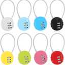 Moxweyeni Combination Lock 3 Digit Small Combo Luggage Number Cable Padlock Outdoor Waterproof Resettable Lock for School Gym Locker Travel Backpack Suitcase Storage (Multi Color)