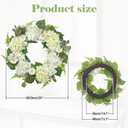 Briful 24'' White Hydrangea Wreaths for Front Door, Farmhouse Fireplace