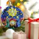 2 x Nativity Scene Ornament: Christmas Ornaments, Religious Christmas Decorations for Tree, Catholic Ornament & Christian Holiday Decor | Religious Gifts, Christian Gifts - Design A