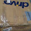 Drive Medical 10257BL-1 4 Wheel Rollator Walker With Seat, Steel Rolling Walker, Height Adjustable, 7.5" Wheels, Removable Back Support, 300 Pound Weight Capacity, Blue