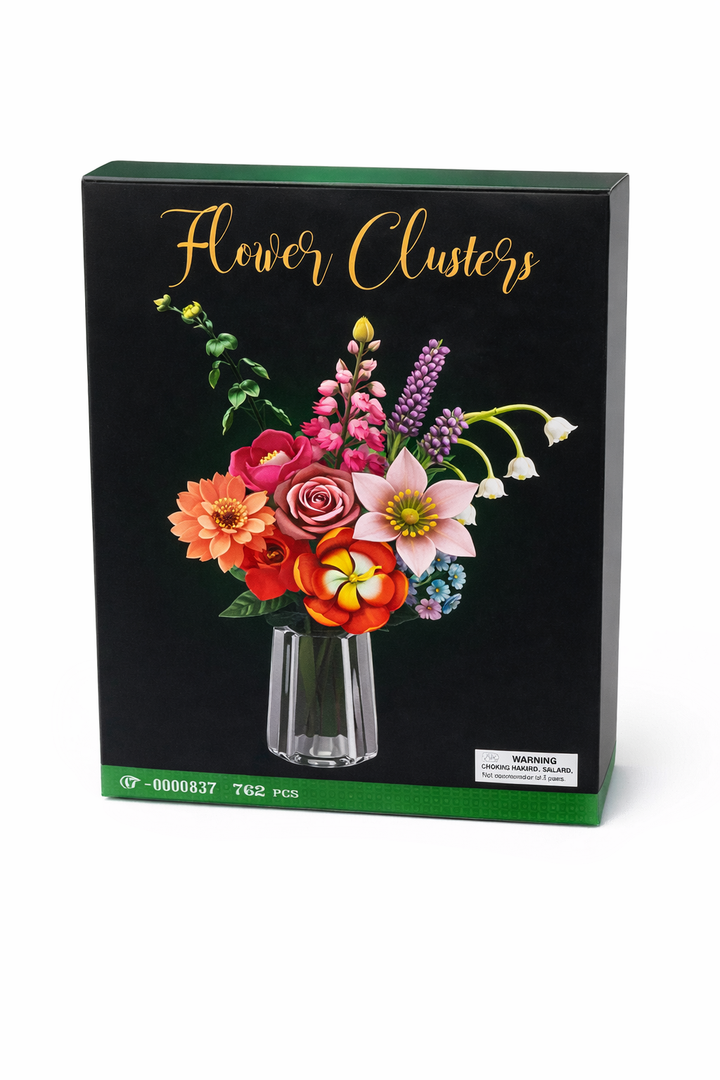 Rongmeiz Flower Bouquet Building Kit, 762 PCS Eternal Flower Arrangement with Rose, Lily, Lavender & More, DIY Home Decor Set, for Christmas Day, Building Blocks for Adults & Kids Ages 6+
