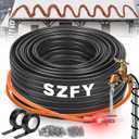 80FT Heat Tape for Water Pipes, -40F Deicing Cable,Pipe Heating Cables for Roof,GutterFarmFreeze Protetion Heat Trace Cable, Heated Water Hose,Plumbing Fixtures,120V 5W/FT